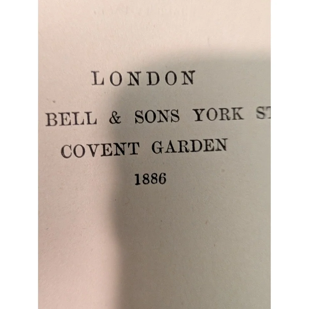 The Poetical Works of Mark Akenside Aldine Poets 1886 George Bell & Sons London